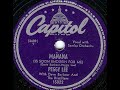 Peggy Lee "Mañana (Is Soon Enough For Me)" LYRICS (1947) Dave Barbour