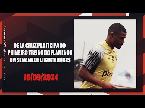 De La Cruz participates in Flamengo's first training session during the Libertadores week