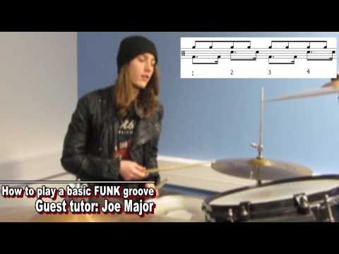 How to play a basic funk groove on drums - Joe Major