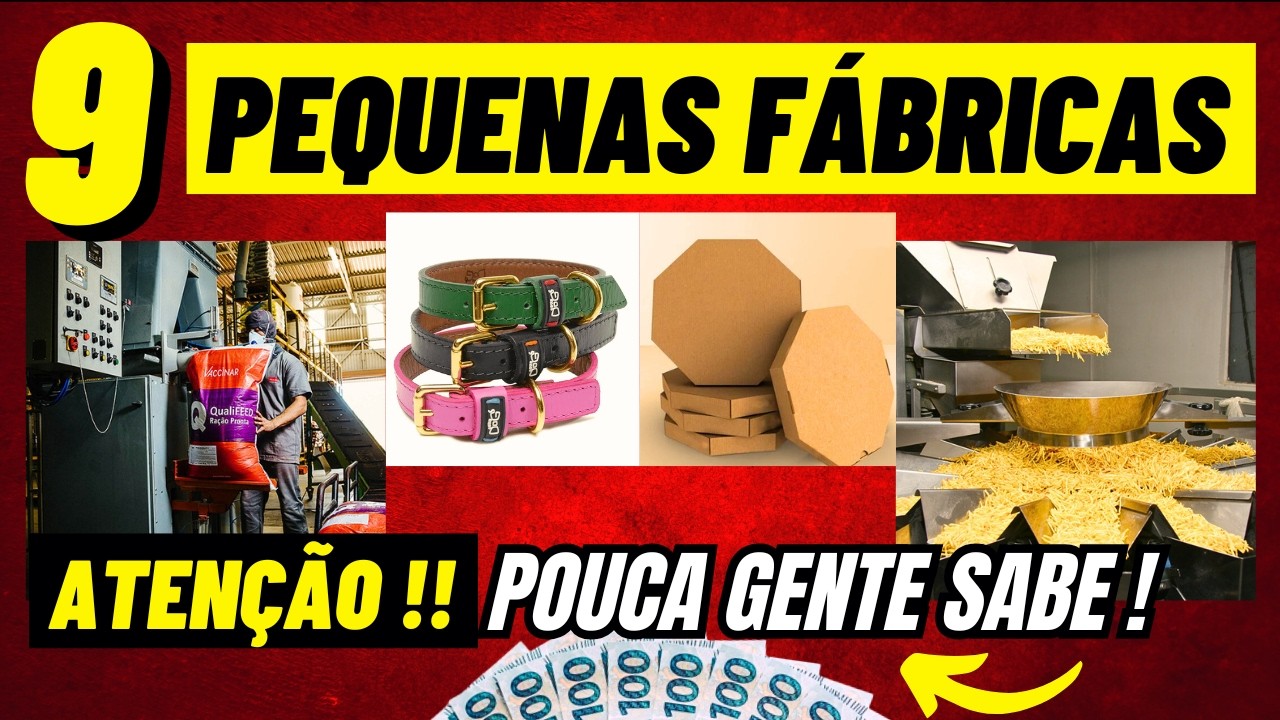 9 FÁBRICAS DIFERENTES para Montar e Ganhar Dinheiro