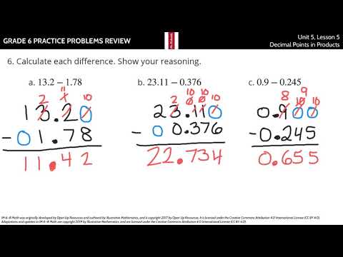 Grade 6, Unit 5, Lesson 5 Practice Problems