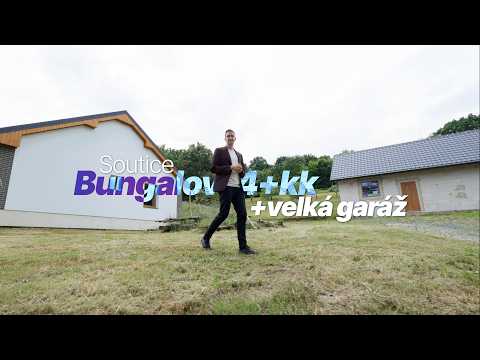 Video Moderní rozestavěný bungalov 4+kk s pozemkem 3 187 m² a garáží pro 2 auta