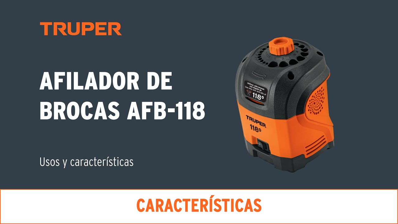 Afilador eléctrico para brocas con punta 118°, TRUPER