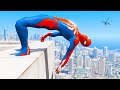 SPIDERMAN CRAZY JUMPS FALLS 38 GTA 5 Spider Man Fails