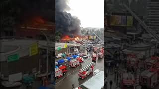 Խոշոր հրդեհ՝ Թբիլիսիի կենտրոնում գտնվող հագուստի շուկայում