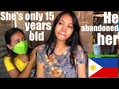 This Beautiful Teen Filipina is only 15 Years Old and He Left Her. Life and Poverty in Philippines!
