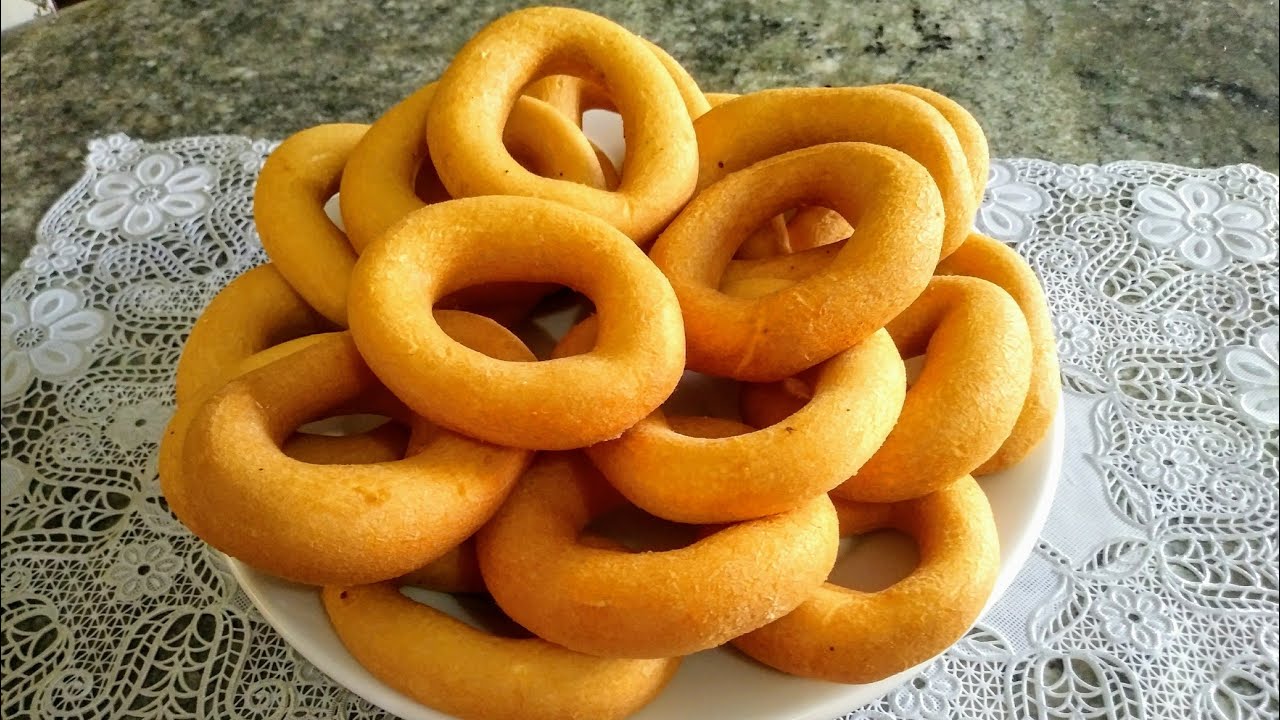 ROSQUINHA DOCE DE POLVILHO- FRITA E SEQUINHA APENAS 3 INGREDIENTES