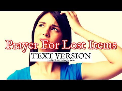 Prayer For Lost Items (Text Version - No Sound) Video