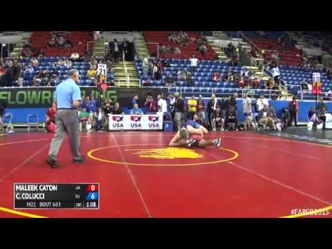 220 Champ. Round 1 - Christian Colucci (New Jersey) vs. Maleek Caton (Arkansas)