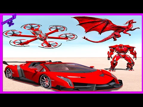 Drone Robot Car Transforming Game - Car Robot Games Android Gameplay