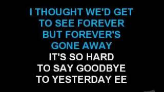 Boyz II Men - It&#39;s So Hard To Say Goodbye To Yesterday (Karaoke)