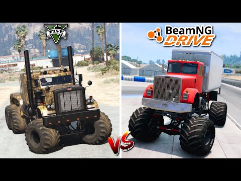 GTA 5 MONSTER SEMI TRUCK vs BEAMNG DRIVE MONSTER SEMI TRUCK - Which is Best?