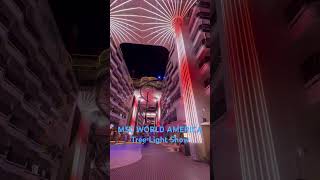 Tree Light Show MSC WORLD AMERICA  #subscribetomychannel