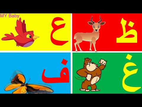 أنشودة الحروف الهجائية العربية للأطفال 11 | مع صور الحيوانات المتحركة | arabic alphabet song