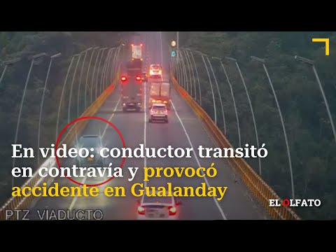 En video: conductor transitó en contravía y provocó accidente en Gualanday