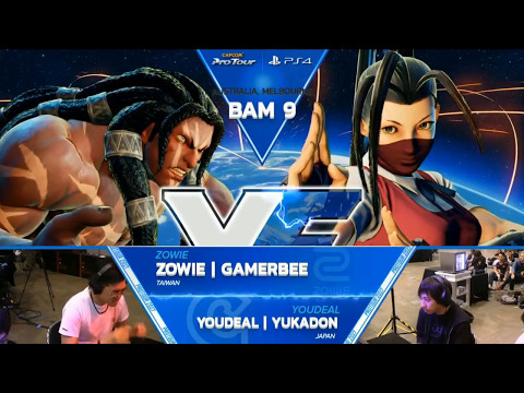【SFV: Battle Arena Melbourne 9 - TOP 16】ZOWIE | GAMERBEE vs YOUDEAL | YUKADON