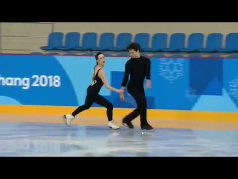 Tessa Virtue and Scott Moir Olympic Moulin Rouge Practice