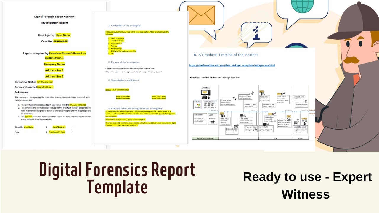 Digital Forensic Report Template | Expert Witness Report Template