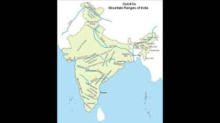 important mountain range in map of India
