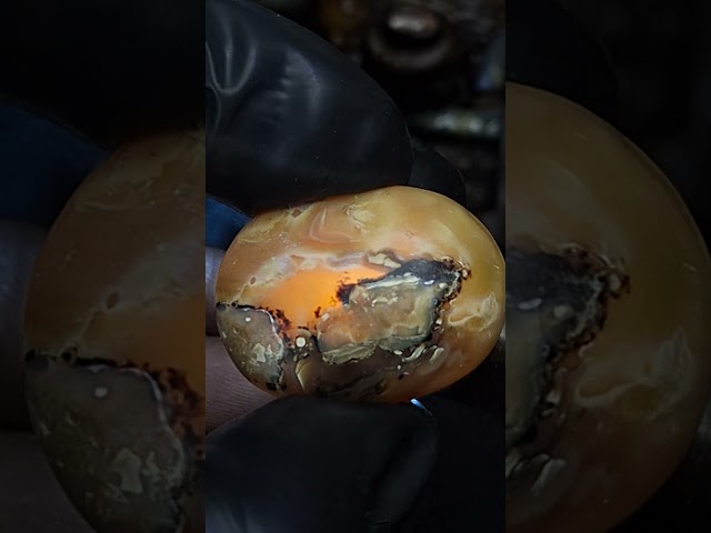 حجر عقيق بافوري طبيعي