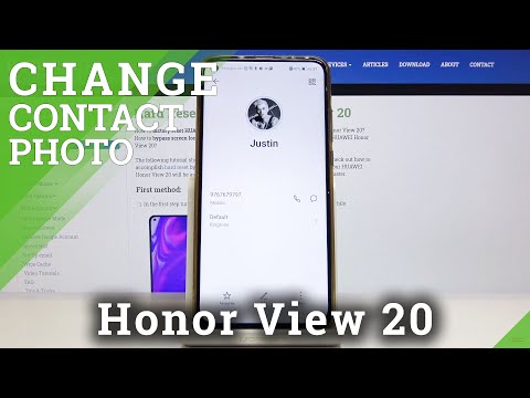 How to Add Photo to Contact in Honor View 20 - Contact Profile