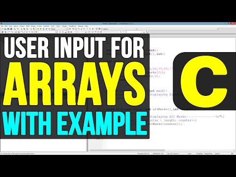 Array User Input in C Programming Language Video Tutorials