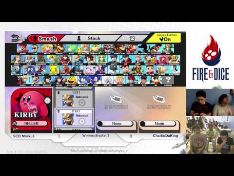 Smash or Die Young #2 - SCB Markus (Kirby) vs Charliedaking (Fox) - Smash Wii U