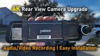 Pelsee 10" Rear View Mirror Camera Installation & Review on 2020 Jeep Gladiator | 4K Dual Camera