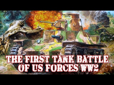 First US vs Japan Tank Battle of WWII. The Battle of Damortis, Philippines.