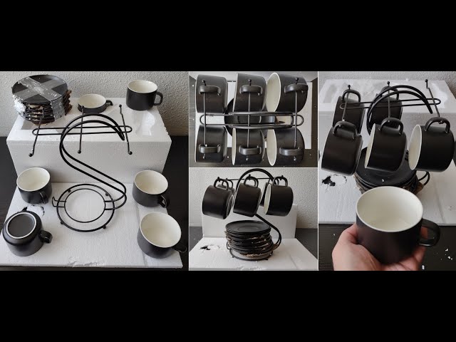 Vídeo relacionado con Glasmark Krosno Juego De 6 Tazas De Café En Blanco Taza De Té Taza De Cerámica Taza Para Beber 300Ml