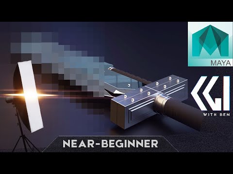 Studio lighting and render settings for Maya and Arnold (Sword Part 4)