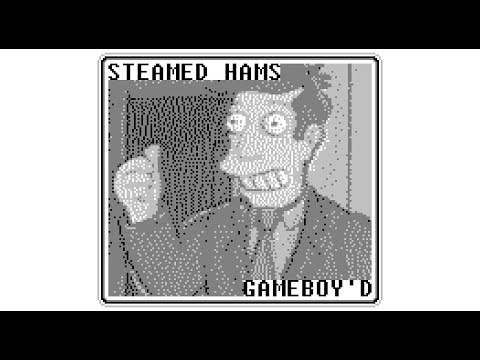 Steamed Hams but it's being played on the GameBoy