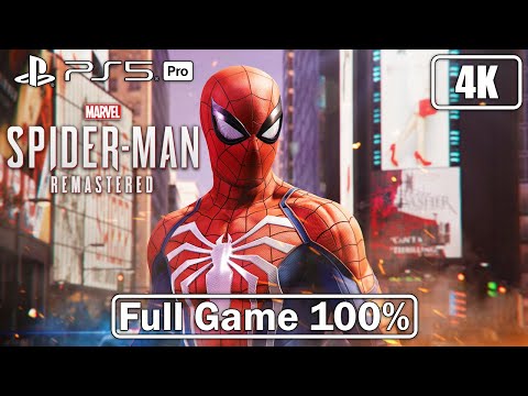Spider-Man Remastered PS5 Pro - Full Game 100% Longplay Walkthrough 4K 60FPS