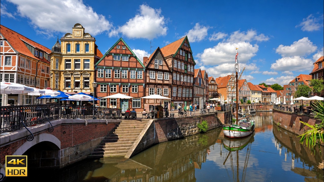 STADE, Germany  🇩🇪 Historic Old Town & Half-Timbered Houses 4K 60fps