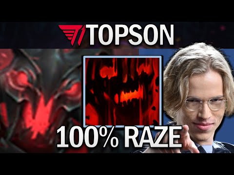 Shadow Fiend Dota 2 7.32 Gameplay T1.Topson with 19 Kills and 100% Raze #dota2 #dota2gameplay
