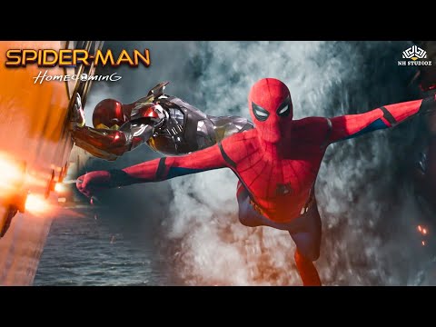 Spider-Man: Homecoming - Iron Man vs Spider-Man 😱 | Tom Holland | Hollywood Fight Scene Hindi Dubbed