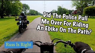 Police Motorcycle Patroling One Of My Bike Paths!