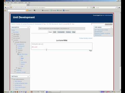 How to Use a Moodle Wiki