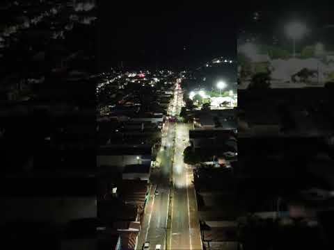 Cidade de Orizona Goiás vista à noite #orizona #cidadedacachaça #drone #noite
