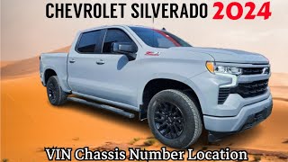 CHEVROLET SILVERADO 2024 Chassis Number Location