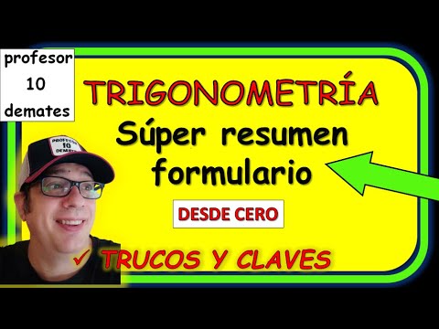 👉 TRIGONOMETRÍA desde CERO Súper resumen formulario Ejercicios resueltos