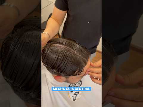 Como fazer mecha guia central! #barbearia #barber #cortemasculino #barbeirosbrasil