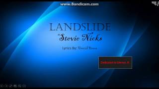 Landslide - stevie nicks - lyrics