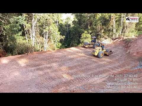 Compactação de aterro.