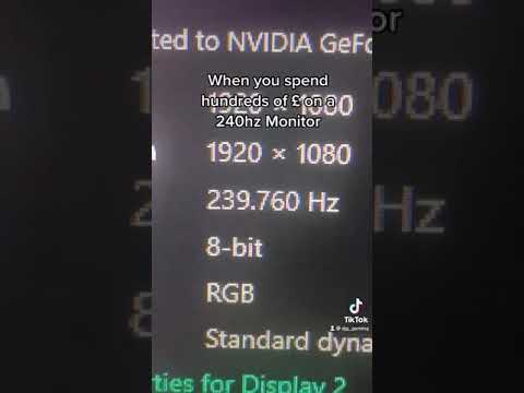 240Hz Monitor getting 60Hz