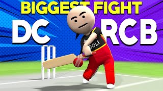 3D ANIM COMEDY - IPL CRICKET RCB VS DC || BANGALORE VS DELHI || LAST OVER