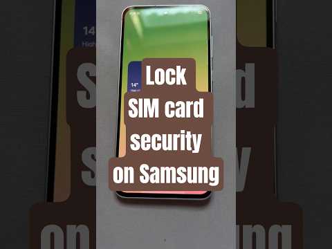 Lock SIM card security on Samsung