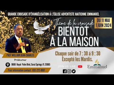 Emmanuel's Haitian SDA | Beintot A La Maison | At Home Soon | May 31 |2024