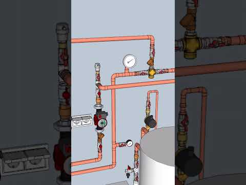 Schemat obiegu kotła na paliwo stałe