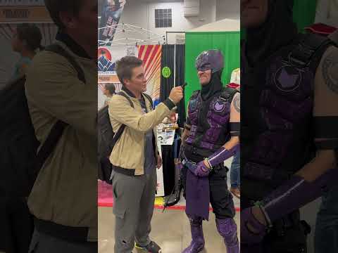 What is happening #hawkeye #avengers #marvel #movies #comedy #skit #wrong #comiccon #interview